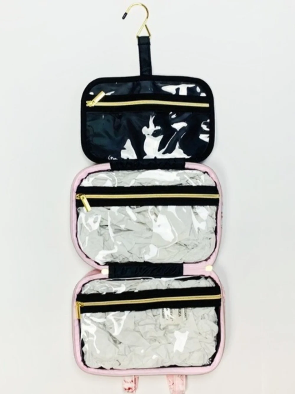 Yumi Kim Hanging Train Case Wanderlust Makeup Travel Pink Floral - Brand New - Picture 3 of 4
